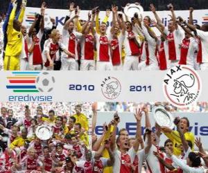 Puzzle AFC Ajax Amsterdam, Ολλανδία Τσάμπιονς Λιγκ - Eredivisie - 2010-11